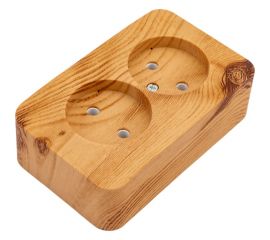 Двойная розетка Schneider Electric BLANCA открытой установки, без заземления, без шторок, 16 А, 250 В, ясень BLNRA000215 