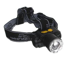 Налобный фонарик Чингисхан XPE 5 Вт, 6х7см, 3 режима, 1500мАч, USВ кабель, пластик, 1 цвет 78887 