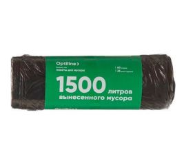 Пакеты для мусора, ПНД, 60x80 см, 10 мкм, 60 л, 25 шт. в рулоне Optiline 23-1010 