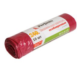 Пакеты для мусора особопрочные 10 шт, 240 л, 138х90 см, 20 мкм PERFECTO LINEA 46-041640 