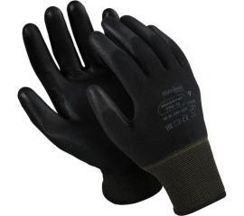 Перчатки MANIPULA Микропол, полиуретановое покрытие, размер 8, черные TPU-12 605812 