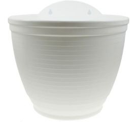 Настенное кашпо ФлораПласт Ассоль белое, диаметр 20 см, высота 16.5 см, 3.5 л 000905 