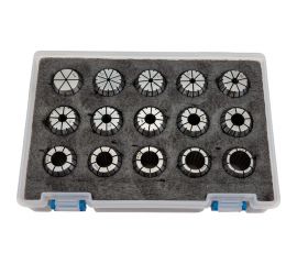 Набор цанг ER25 из 15 шт, 2; 3; 4; 5; 6; 7; 8; 9; 10; 11; 12; 13; 14; 15; 16 мм SOVIS 13010 