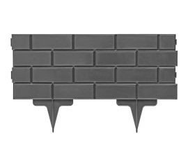 Садовое ограждение Протэкт Кирпич высота 19 см, серый СОК-19/15 Сер 