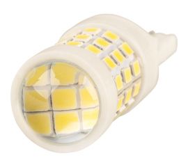 Автолампа SKYWAY диод t20 w21/5w, 12-24v, 51smd диода 2-конт. белая противотуманные, стопы, задний ход S08202102 
