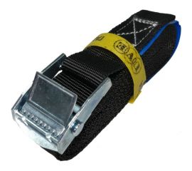 Стяжной ремень с пружинным замком UVE 250 кг, 2,5 м, 25 мм, черный RS-25-250-2,5-black 