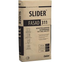 Цементная выравнивающая штукатурка Dauer slider fasad 311 40 кг 32581 
