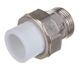 Комбинированная муфта VALFEX PP-R белая, разъем 20х3/4 дюйма НР 10156120 127-0221 