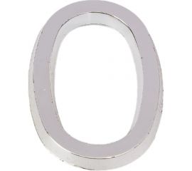 Самоклеящаяся цифра FUARO "0" ABS (50x37) CP хром 46917 
