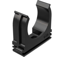 Держатель с защелкой для труб Greenel D16 мм, черный, 100 шт. GE50140-05 