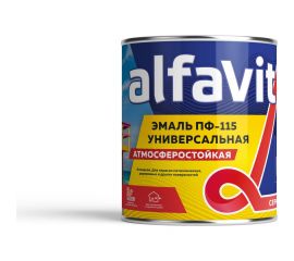 Универсальная алкидная эмаль Krafor Альфа ПФ-115 серая 0.9 кг 6 206168 