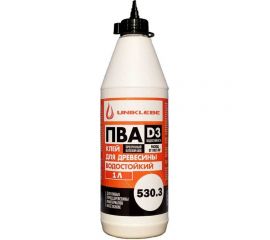 Клей ПВА UNIKLEBE 530.3 D3, профессиональный 1 л 5303001 