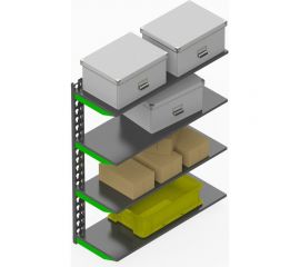 Модульный стеллаж ООО Металекс Metalex серии FLY, 1000x1000x300, 4 полки SMFIV10010030 