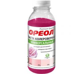 Универсальная колеровочная паста ОРЕОЛ розовый (09), 100 мл 4777 