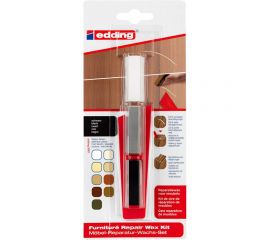 Восковой набор для ремонта мебели Edding (3 оттенка; черный; блистер) E-8901#3-B#001 