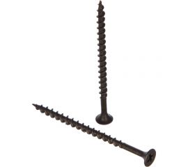 Саморез Качественный Крепеж 4,2х64 потай, крупная резьба, оксид 360 шт 1000373 КЧ 