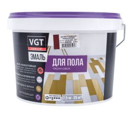 Эмаль ВД АК 1179 для пола VGT Профи, полуматовая коричневая 2,5 кг 11606602 