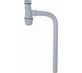 Сифон VIRPLAST 1.1/2 пластиковый выпуск, с гибкой трубой 40мм 70902 