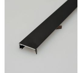 Микроплинтус 18мм 2,4м анод. черный матовый РУССКИЙ ПРОФИЛЬ 4680427121616 