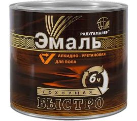 Краска для пола красно-коричневая алкидно-уретановая быстросохнущая Радугамалер 6 кг 4650001276704 