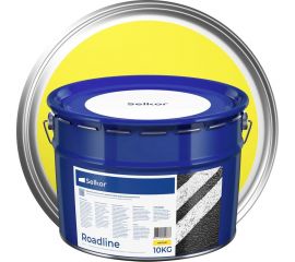 Быстросохнущая краска для дорожной разметки Selkor Roadline желтая, 10 кг 22344 