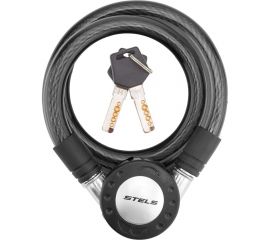 Трос-замок STELS 87708 длина 1200 мм, диаметр 12 мм, черный 540063 