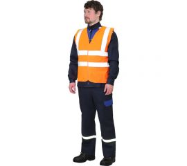 Жилет СИРИУС сигнальный 1, оранжевый, 104-108/170-176 136222/2 