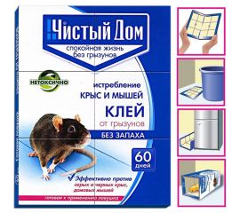 Клей от грызунов - готовая ловушка Чистый дом 40 гр 03-760 