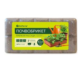 Почвобрикет БиоМастер Крепкая рассада 10 л УП000002230 