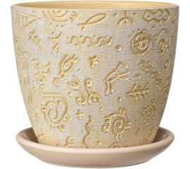 Горшок ООО КОМПОЗИТ Знаки желтый бутон №2. КБ-Б2-260-02 