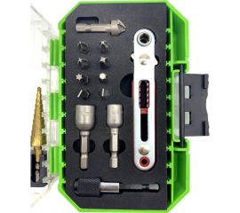 Набор бит, сверл и головок 18 предметов TORGWIN T994026 