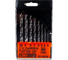 Набор свёрл по дереву (3-10 мм) 8 шт. CMT 517.002.01 