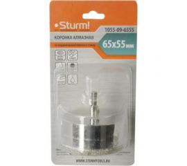 Коронка алмазная (65х55 мм; 6-гранный хв-к) Sturm 1055-09-6555 