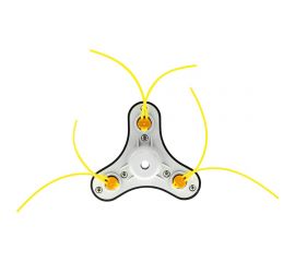 Катушка (головка) универсальная тип паук, 3 лопасти, гайка м10x1.25 lh левая резьба для триммера S.E.B. 202K-23 