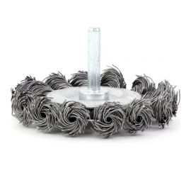 Щетка дисковая жгутовая 75x13 мм, хв-к 6x30 мм, ворс сталь 0.50 мм, до 4500 об/мин EuroBrush 13-024 EB-D75TS 