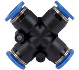 Фитинг цанговый крестообразный для соединения трубок диаметром 8 мм SHPI PZA 08 