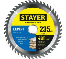 Диск пильный по дереву STAYER Expert 235x32/30 мм, 48Т 3682-235-32-48_z01 