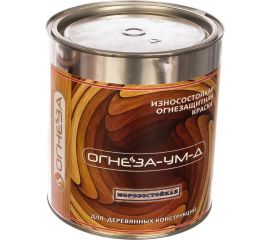 Огнезащитная вспучивающаяся краска для древесины ОГНЕЗА-УМ-Д, ведро 3 кг, цвет белый 105047 