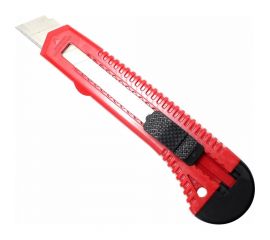 Нож ON универсальный, пластиковый, с сегментированным лезвием 18мм, квадр. фиксатор 13-05-100 