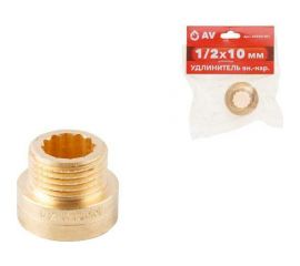 Латунный удлинитель AV Engineering внутренняя-наружная, 1/2""х10 мм AVE301001 