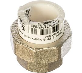 Комбинированная разъемная муфта (американка) PRO AQUA PP-R ВР белая d-25 мм 1" PA20015b 