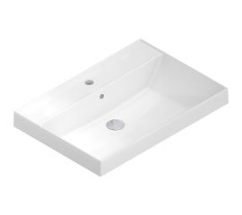 Раковина KERAMA MARAZZI CUBO подвесная\мебельная 70, белая глянцевая CU.wb.70 