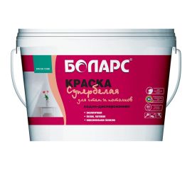 Краска БОЛАРС для стен и потолков супербелая 2100, 3.0 кг 00000005564 