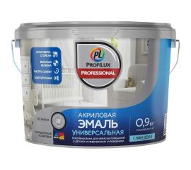 Эмаль акриловая универсальная глянцевая Profilux Professional база 1, 0,9 кг МП00-000036 