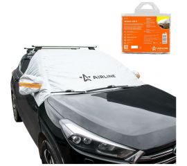 Чехол-тент на лобовое стекло и передние окна авто Airline защитный, универсальный, серый ADCT002 