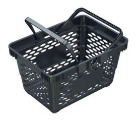 Покупательская корзина ООО Комус EVR_CLASSIC пластик, с 2-мя пластиковыми ручками, 20 л, черный 1715105 