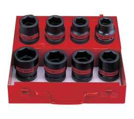 Набор ударных шестигранных торцевых головок 1"", 15/16""-5/18"", 8шт KING TONY 8410SP 
