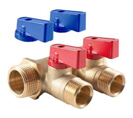 Коллектор с шаровыми кранами PROFACTOR в/н 3/4" х 2 вых 1/2"нар PF MV 264.2 