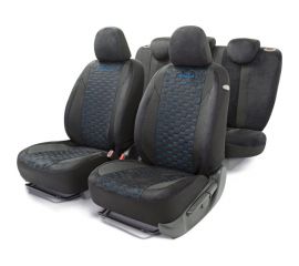 Авточехлы AUTOPROFI ALCANTARA чёрный/синий ALC-1505 BK/BL 