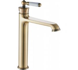 Смеситель для раковины OUTE с белой керамической ручкой, из латуни, бронза T10701Q-1 